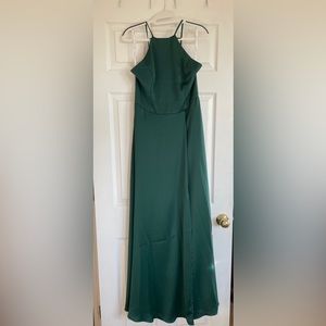 David’s Bridal Celebrate DB Size 10 Unaltered Bridesmaids Dress - Juniper Green